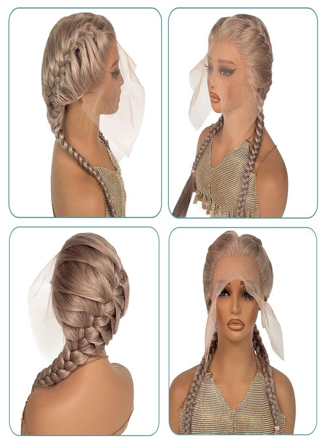 Munx Ash Blonde Wig Human Hair, 13X6 HD Transparent Glueless Wigs Lace Frontal for Black Women Pre Plucked Silky Straight Lace Front Wig Human Hair 180% Density 20Inch - Image 4